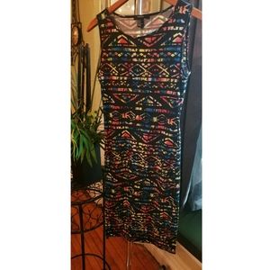 Forever 21 Tribal Print Midi Dress